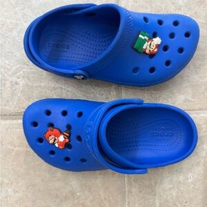 Crocs Blue Clogs with Cartoon Charms